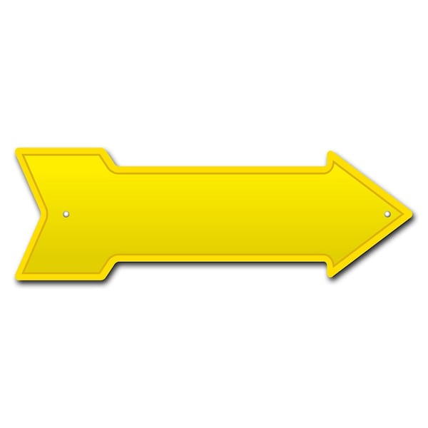 Signmission Yellow Arrow Sign Funny Home Decor 24in Wide P-ARROW8-999538 - main